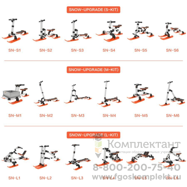 Конструктор трансформер DOCYKE Snow-kit (Снежный набор) (дополнение к S, M и L-kit (набор) )